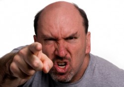 High Quality Angry Bald Man Pointing At You Blank Meme Template