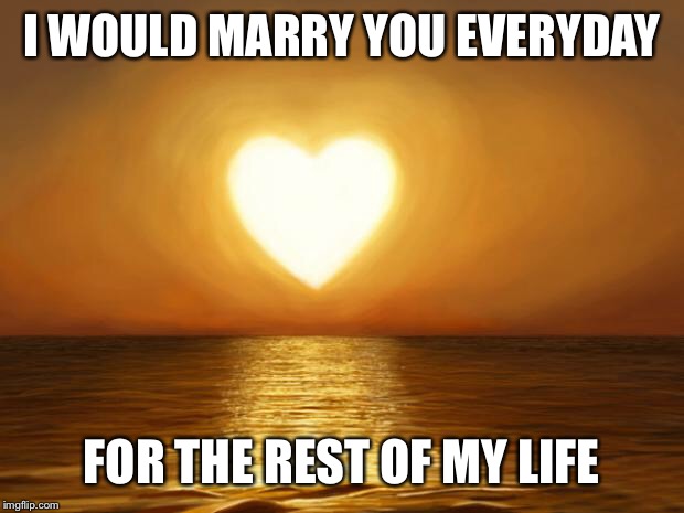 Love | I WOULD MARRY YOU EVERYDAY FOR THE REST OF MY LIFE | image tagged in love | made w/ Imgflip meme maker