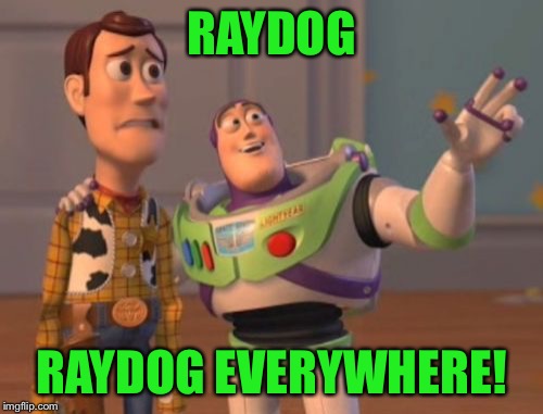 X, X Everywhere Meme | RAYDOG RAYDOG EVERYWHERE! | image tagged in memes,x x everywhere | made w/ Imgflip meme maker