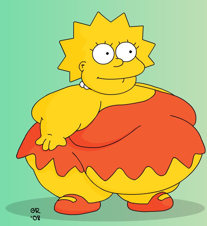 Obese Lisa Simpson Blank Meme Template. 