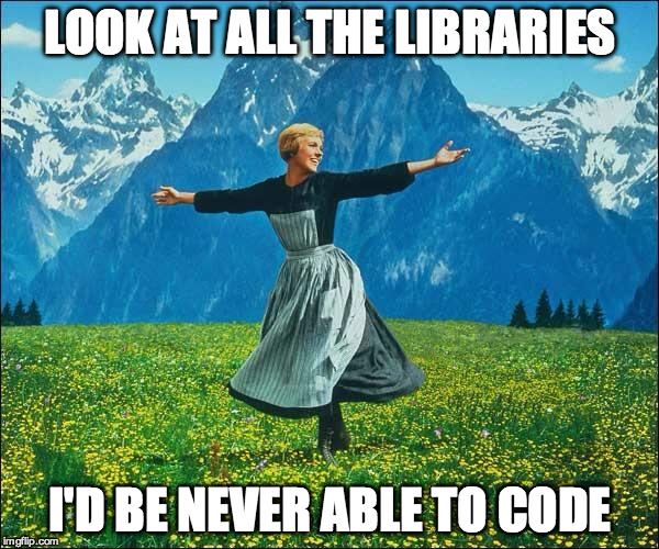 LOOK AT ALL THE STUDYING YORK GAVE ME | LOOK AT ALL THE LIBRARIES I'D BE NEVER ABLE TO CODE | image tagged in look at all the studying york gave me | made w/ Imgflip meme maker
