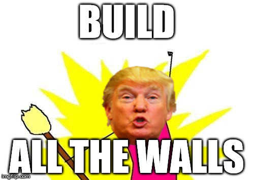 X All The Y Meme | BUILD ALL THE WALLS | image tagged in memes,x all the y | made w/ Imgflip meme maker