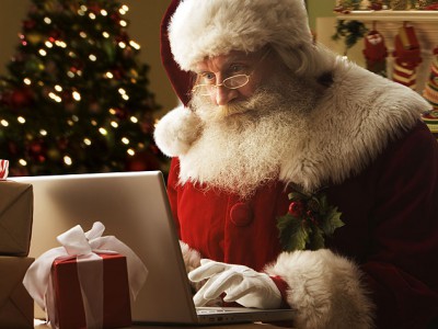 High Quality Santa computer Blank Meme Template
