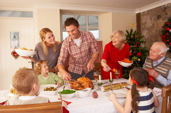 High Quality Christmas Dinner Blank Meme Template