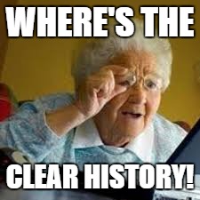 WHERE'S THE CLEAR HISTORY! | image tagged in berta | made w/ Imgflip meme maker