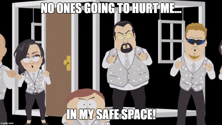 NO ONES GOING TO HURT ME... IN MY SAFE SPACE! | image tagged in south park | made w/ Imgflip meme maker