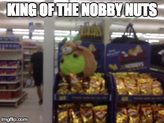 i love peanuts! | KING OF THE NOBBY NUTS | image tagged in reindeer,king,nobbys nuts | made w/ Imgflip meme maker