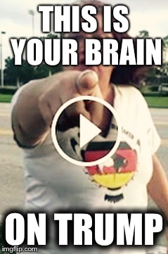 THIS IS YOUR BRAIN ON TRUMP | THIS IS YOUR BRAIN ON TRUMP | image tagged in donald trump,trump,election 2016,meme,funny memes,political meme | made w/ Imgflip meme maker