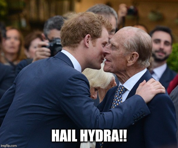 HAIL HYDRA!! | image tagged in harry  phil | made w/ Imgflip meme maker