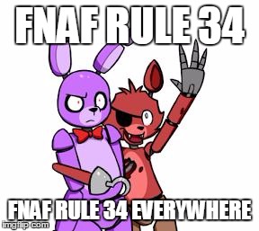 FNaF Hype Everywhere | FNAF RULE 34 FNAF RULE 34 EVERYWHERE | image tagged in fnaf hype everywhere | made w/ Imgflip meme maker