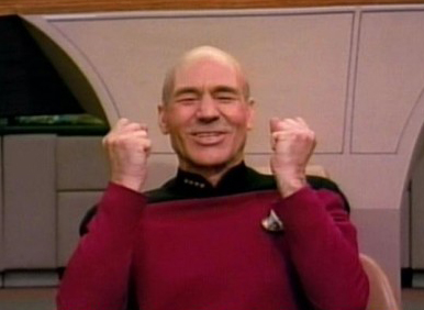 Captain Picard Just Smiles Blank Meme Template