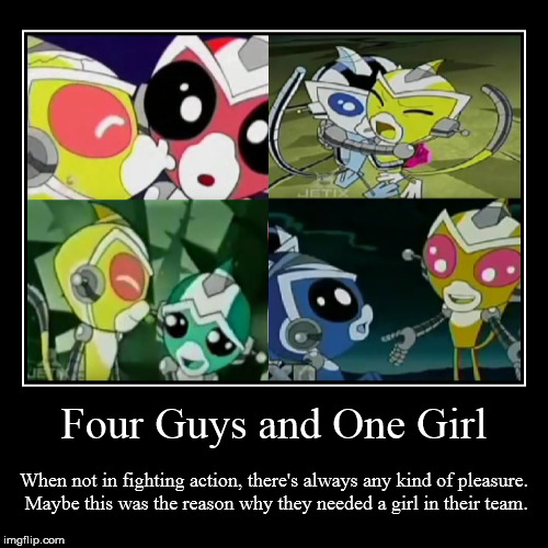 SRMTHFG: Four Guys, One Girl | image tagged in funny,demotivationals,srmthfg,only girl,nova,meme | made w/ Imgflip demotivational maker
