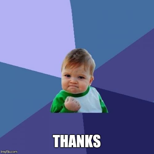 Success Kid Meme | THANKS | image tagged in memes,success kid | made w/ Imgflip meme maker