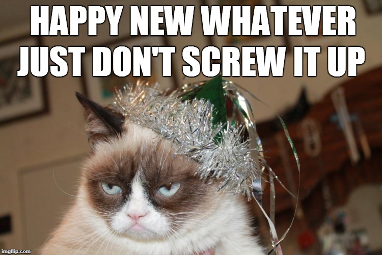 New Year | HAPPY NEW WHATEVER JUST DON'T SCREW IT UP | image tagged in new year | made w/ Imgflip meme maker