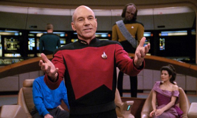 Picard arms outstretched Blank Meme Template