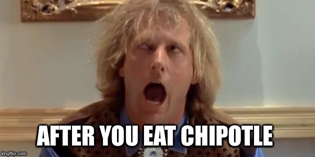 AFTER YOU EAT CHIPOTLE | made w/ Imgflip meme maker