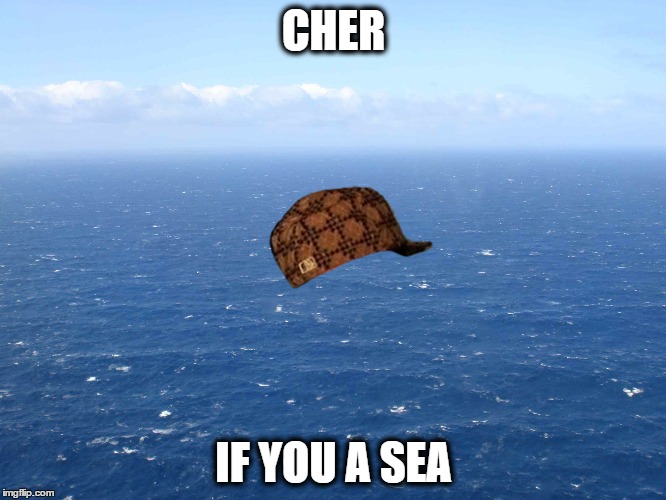 Ocean | CHER IF YOU A SEA | image tagged in ocean,scumbag | made w/ Imgflip meme maker