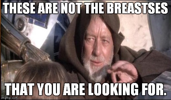 THESE ARE NOT THE BREASTSES THAT YOU ARE LOOKING FOR. | made w/ Imgflip meme maker