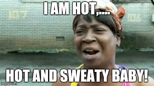 Ain't Nobody Got Time For That Meme | I AM HOT,.... HOT AND SWEATY BABY! | image tagged in memes,aint nobody got time for that | made w/ Imgflip meme maker