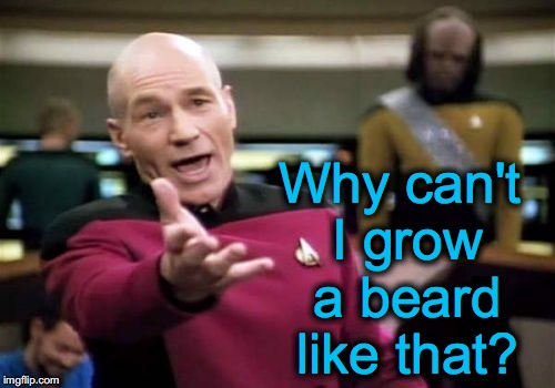 Picard Wtf Meme | Why can't I grow a beard like that? | image tagged in memes,picard wtf | made w/ Imgflip meme maker