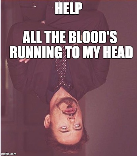 Face You Make Robert Downey Jr Meme | HELP ALL THE BLOOD'S RUNNING TO MY HEAD | image tagged in memes,face you make robert downey jr | made w/ Imgflip meme maker