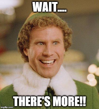 Buddy The Elf Meme | WAIT.... THERE'S MORE!! | image tagged in memes,buddy the elf | made w/ Imgflip meme maker
