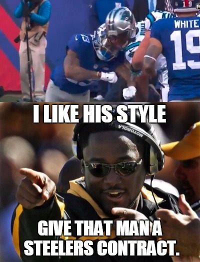 Mike Tomlin Luvs Odell Beckham Jr | I LIKE HIS STYLE GIVE THAT MAN A STEELERS CONTRACT. | image tagged in odell bechkham jr,steelers,mike tomlin,thugs,cheaters | made w/ Imgflip meme maker