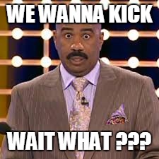WE WANNA KICK WAIT WHAT ??? | made w/ Imgflip meme maker