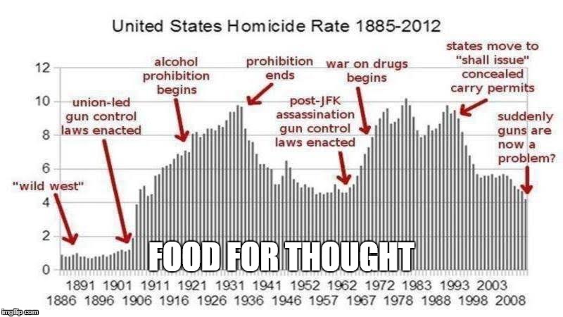 FOOD FOR THOUGHT | image tagged in gun control | made w/ Imgflip meme maker