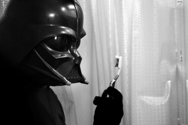 Darth Vader toothbrush Blank Meme Template