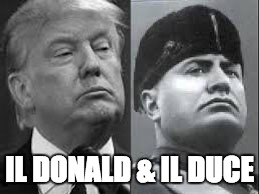 il Donald and il Duce | IL DONALD & IL DUCE | image tagged in il donald and il duce | made w/ Imgflip meme maker
