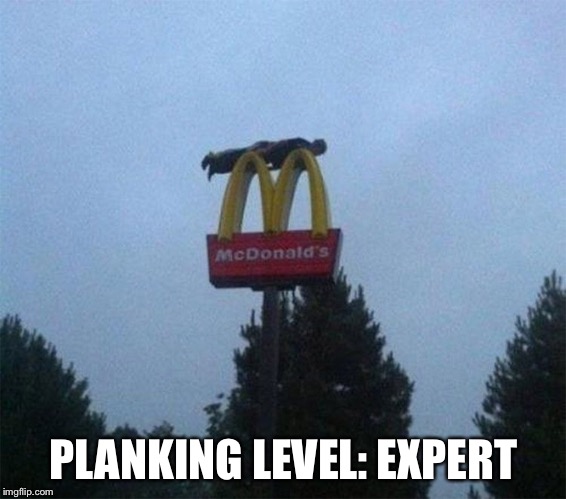 PLANKING LEVEL: EXPERT | image tagged in planking | made w/ Imgflip meme maker
