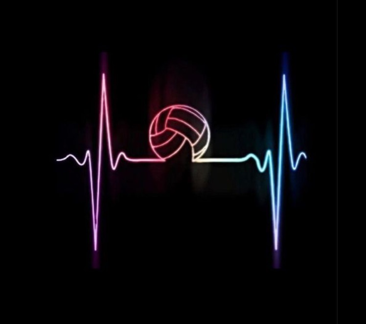 High Quality Volleyball heartbeat Blank Meme Template