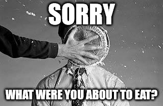 SORRY WHAT WERE YOU ABOUT TO EAT? | image tagged in photographing food,annoying facebook posts | made w/ Imgflip meme maker