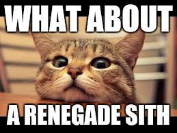 WHAT ABOUT A RENEGADE SITH | made w/ Imgflip meme maker