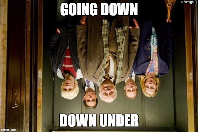 Keep scrolling, mates... | GOING DOWN DOWN UNDER | image tagged in memes,elevator,scroll | made w/ Imgflip meme maker