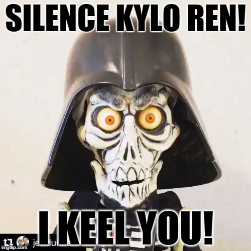 Darth Achmed | SILENCE KYLO REN! I KEEL YOU! | image tagged in darth achmed,star wars,kylo ren,achmed the dead terrorist | made w/ Imgflip meme maker