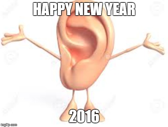 Happy new ear | HAPPY NEW YEAR 2016 | image tagged in puns,original meme,memes,funny,hilarious | made w/ Imgflip meme maker