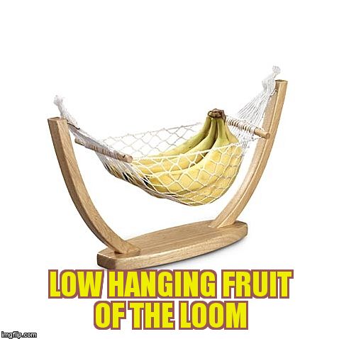 Go Ahead, Hammock It Up Brah. | LOW HANGING FRUIT OF THE LOOM | image tagged in thats bananas,tiny your pun is | made w/ Imgflip meme maker