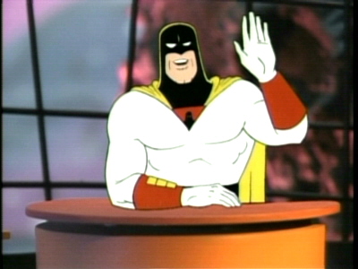 High Quality Space ghost announcement Blank Meme Template