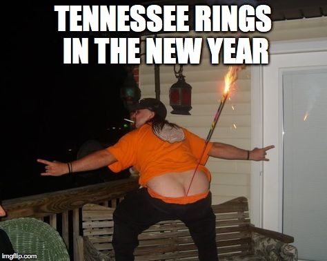 Happy New Year Tennessee | TENNESSEE RINGS IN THE NEW YEAR | image tagged in happy new year,funny meme,fireworks,redneck,tennessee | made w/ Imgflip meme maker