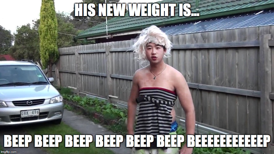 Asian Biggest Loser | HIS NEW WEIGHT IS... BEEP BEEP BEEP BEEP BEEP BEEP BEEEEEEEEEEEP | image tagged in memes | made w/ Imgflip meme maker