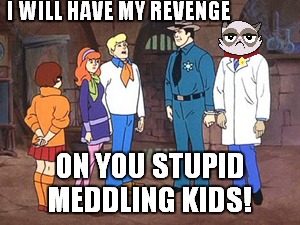 I WILL HAVE MY REVENGE ON YOU STUPID MEDDLING KIDS! | made w/ Imgflip meme maker
