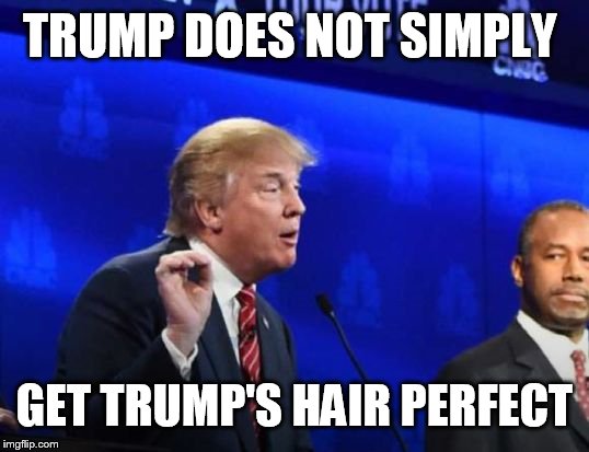 Trump Does Not Simply  | TRUMP DOES NOT SIMPLY GET TRUMP'S HAIR PERFECT | image tagged in trump does not simply | made w/ Imgflip meme maker