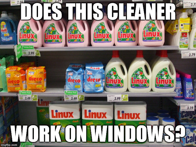 The supermarket is so confusing | DOES THIS CLEANER WORK ON WINDOWS? | image tagged in religion | made w/ Imgflip meme maker