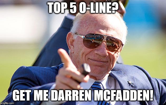 TOP 5 O-LINE? GET ME DARREN MCFADDEN! | made w/ Imgflip meme maker