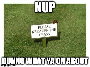 NUP DUNNO WHAT YA ON ABOUT | made w/ Imgflip meme maker