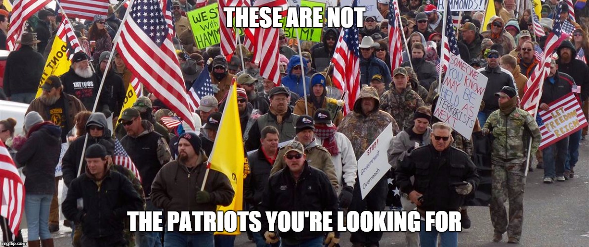 Not the patriots | THESE ARE NOT THE PATRIOTS YOU'RE LOOKING FOR | image tagged in oregon | made w/ Imgflip meme maker