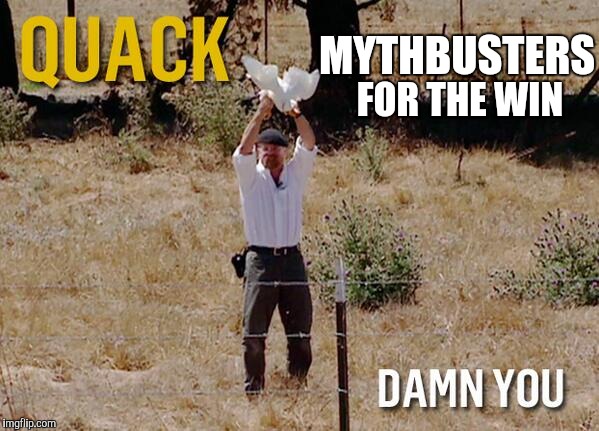 MYTHBUSTERS FOR THE WIN | made w/ Imgflip meme maker