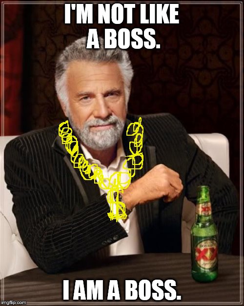 The Most Interesting Man In The World Meme | I'M NOT LIKE A BOSS. I AM A BOSS. | image tagged in memes,the most interesting man in the world | made w/ Imgflip meme maker